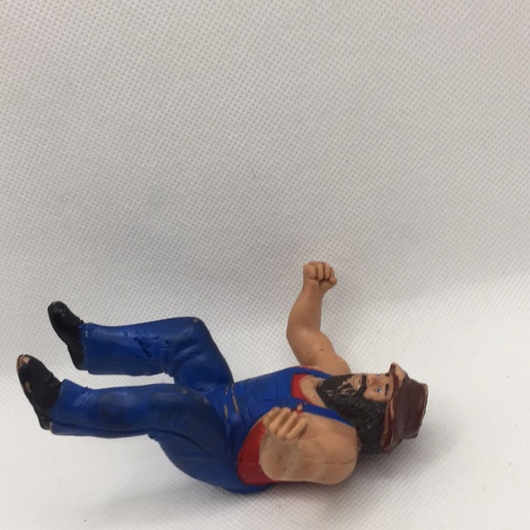 Vintage LJN Titan Sports WWF WWE Rubber Thumb Wrestler Hillbilly Jim 4" 1985 - Picture 7 of 9